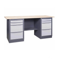 Metalinis darbo stalas su stalčių blokais 41 2M2B / 2M2B / 1500x620mm