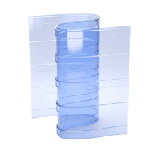 PVC užuolaidos, 200 x 2 mm, gofruotos